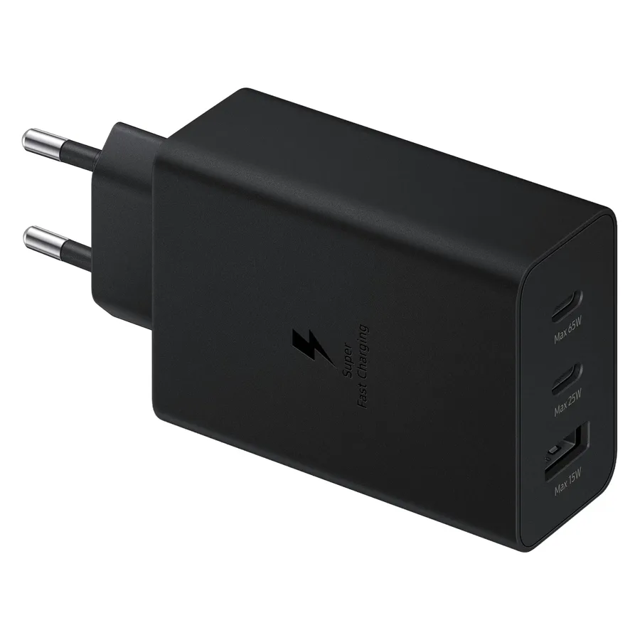 Cargador Samsung EP-T6530NBEGEU USBC-C/UASB-A 65W - Negro